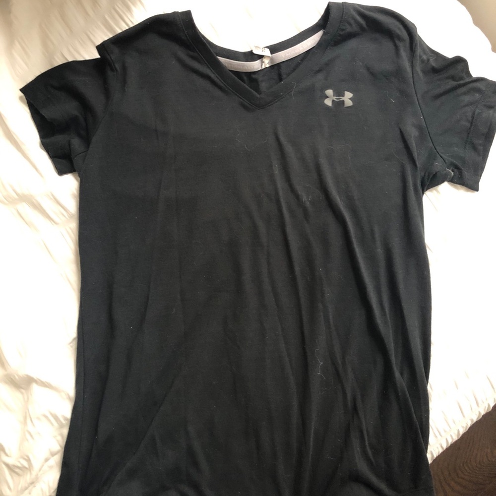 UNDERARMOUR WOMENS V NECK WORKOUT T-SHIRT